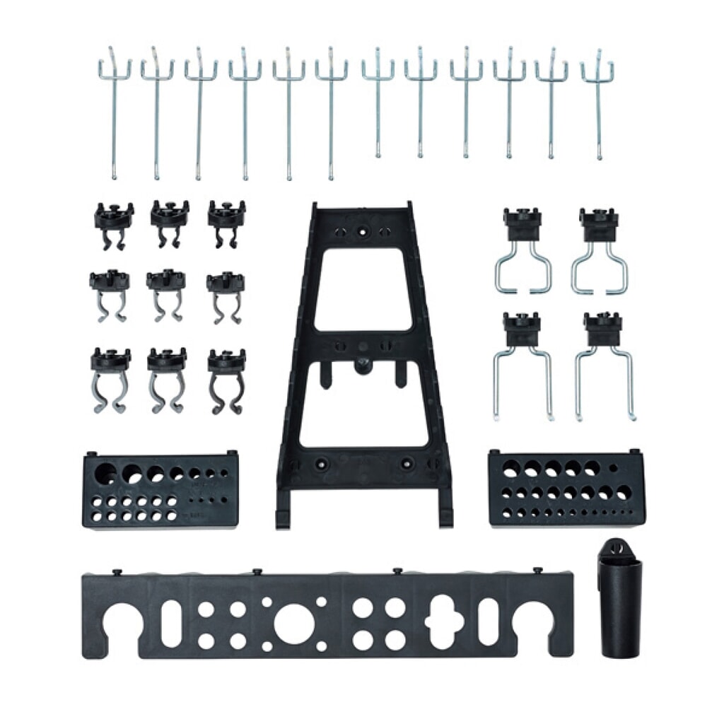 Produktabbildung: Systemhalter-Set für Lochwände, 30-teilig