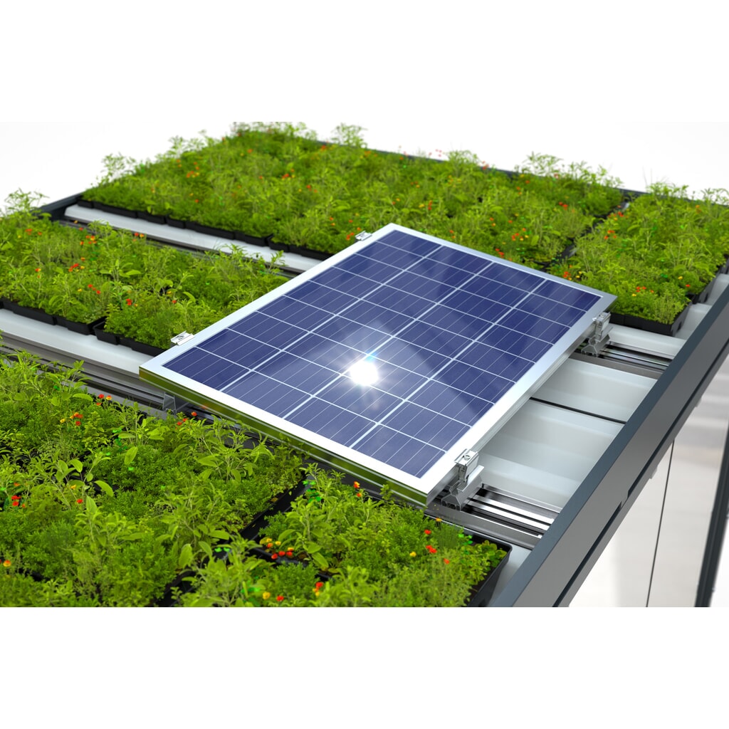 Systemprofil für wsm® Photovoltaiksystem, Selbstmontage, 7° Aufständerungswinkel Produktabbildung: Systemprofil für wsm® Photovoltaiksystem, Selbstmontage, 7° Aufständerungswinkel