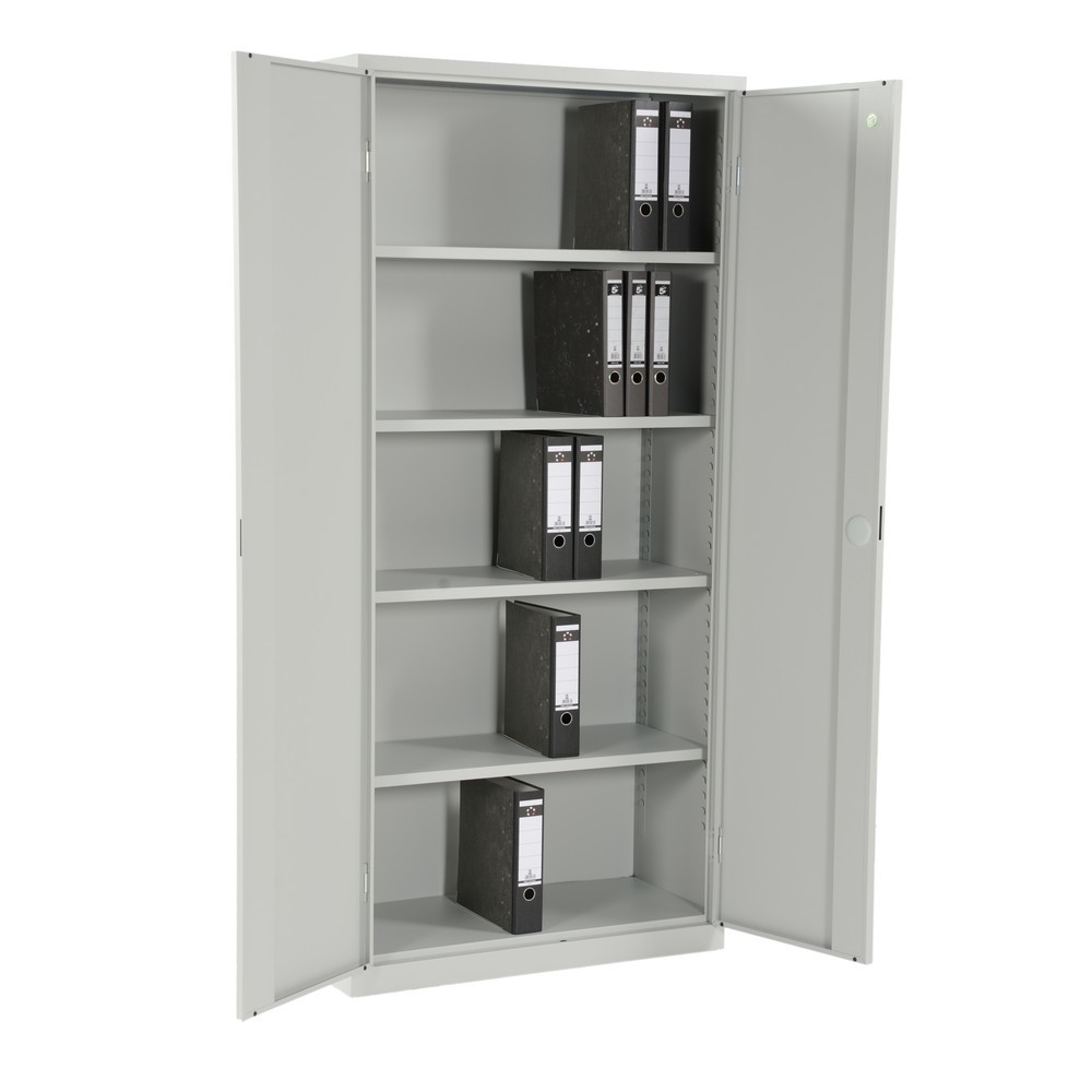 Zdjęcie produktu nr 7: Szafa stalowa HEMMDAL HS-XBT, 5 poziomów, wys. x szer. x gł. 1950 x 1200 x 600 mm, półki ocynkowane, kolor jasnoszary