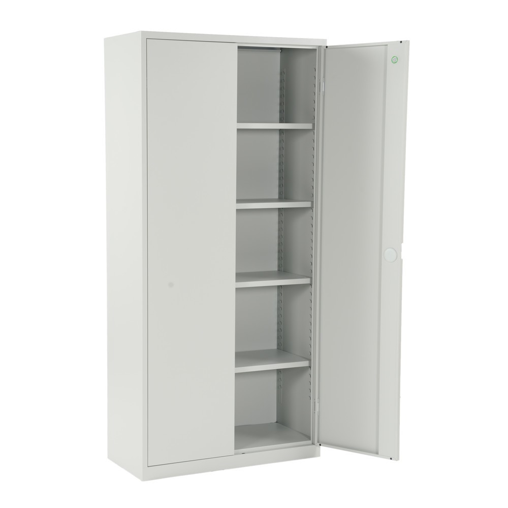Zdjęcie produktu nr 10: Szafa stalowa HEMMDAL HS-XBT, 5 poziomów, wys. x szer. x gł. 1950 x 1200 x 600 mm, półki ocynkowane, kolor jasnoszary