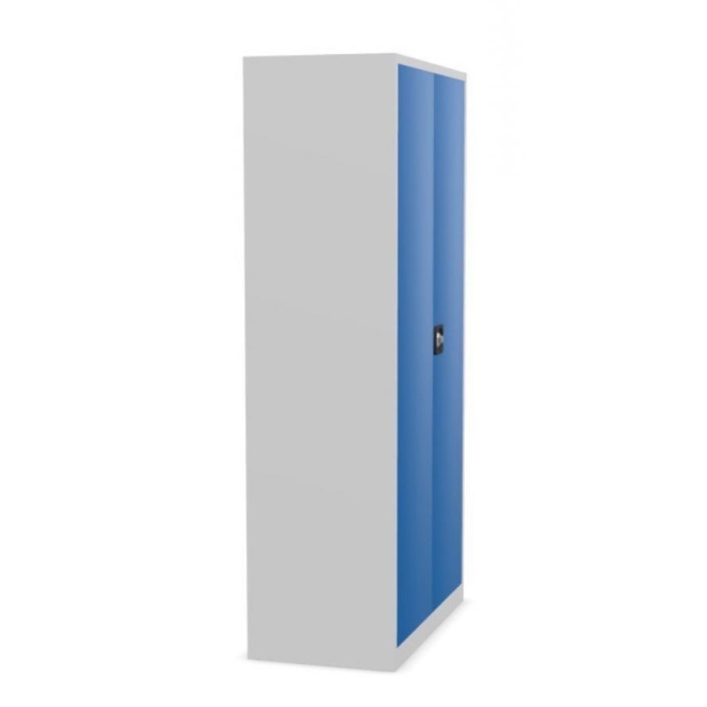 Zdjęcie produktu nr 5: Szafa uniwersalna HEMMDAL HUS-1, zamek bębenkowy z ryglem obrotowym, 4,5 poz., wys. x szer. x gł. 1800 x 800 x 380 mm, półki ocynkowane, kolor jasnoszary/niebieski gencjanowy