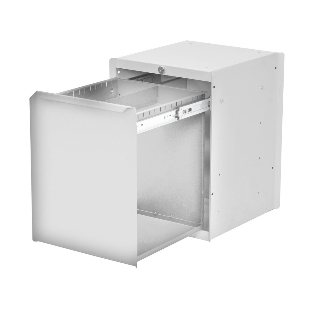 Zdjęcie produktu nr 1: Szafka dolna Bedrunka+Hirth z 1 szufladą do stanowiska pracy (stół), wys. x szer. x gł. 500 x 370 x 400 mm, szary okienny