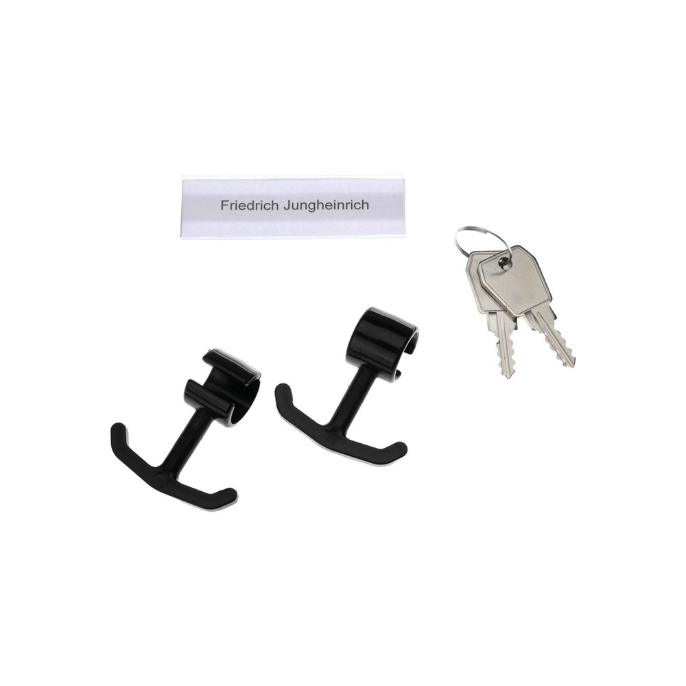 Zdjęcie produktu nr 4: Szafka Steinbock® podłogowa, 3 przegrody, zamek cylindryczny, wys. x szer. x gł. 1800 x 900 x 500 mm, jasnoszary/antracytowoszary