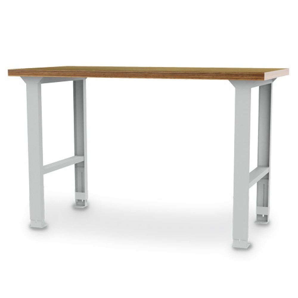 Zdjęcie produktu nr 1: Szeregowa ława warsztatowa Bedrunka+Hirth, wys. x szer. x gł. 859–1059 x 2000 x 750 mm, kolor jasnoszary, regulacja wysokości