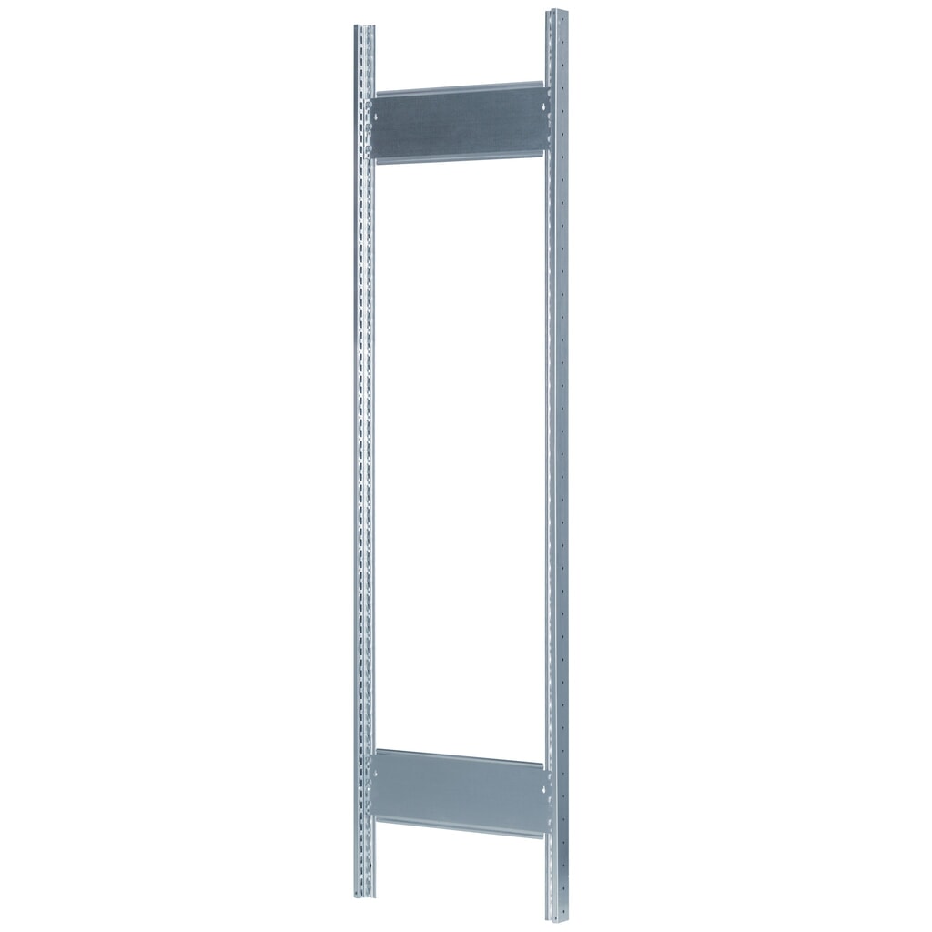 Produktabbildung: T-Profil-Rahmen MULTIplus für SCHULTE Fachbodenregal, verzinkt, vormontiert, 2 Tiefenriegel, HxT 2.000 x 300 mm