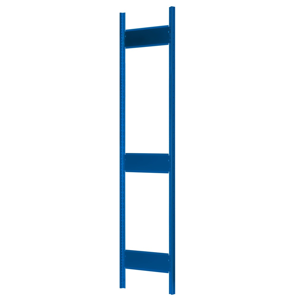 Produktabbildung: T-Profil-Rahmen MULTIplus für SCHULTE Fachbodenregal, enzianblau, vormontiert, 3 Tiefenriegel, HxT 2.500 x 400 mm