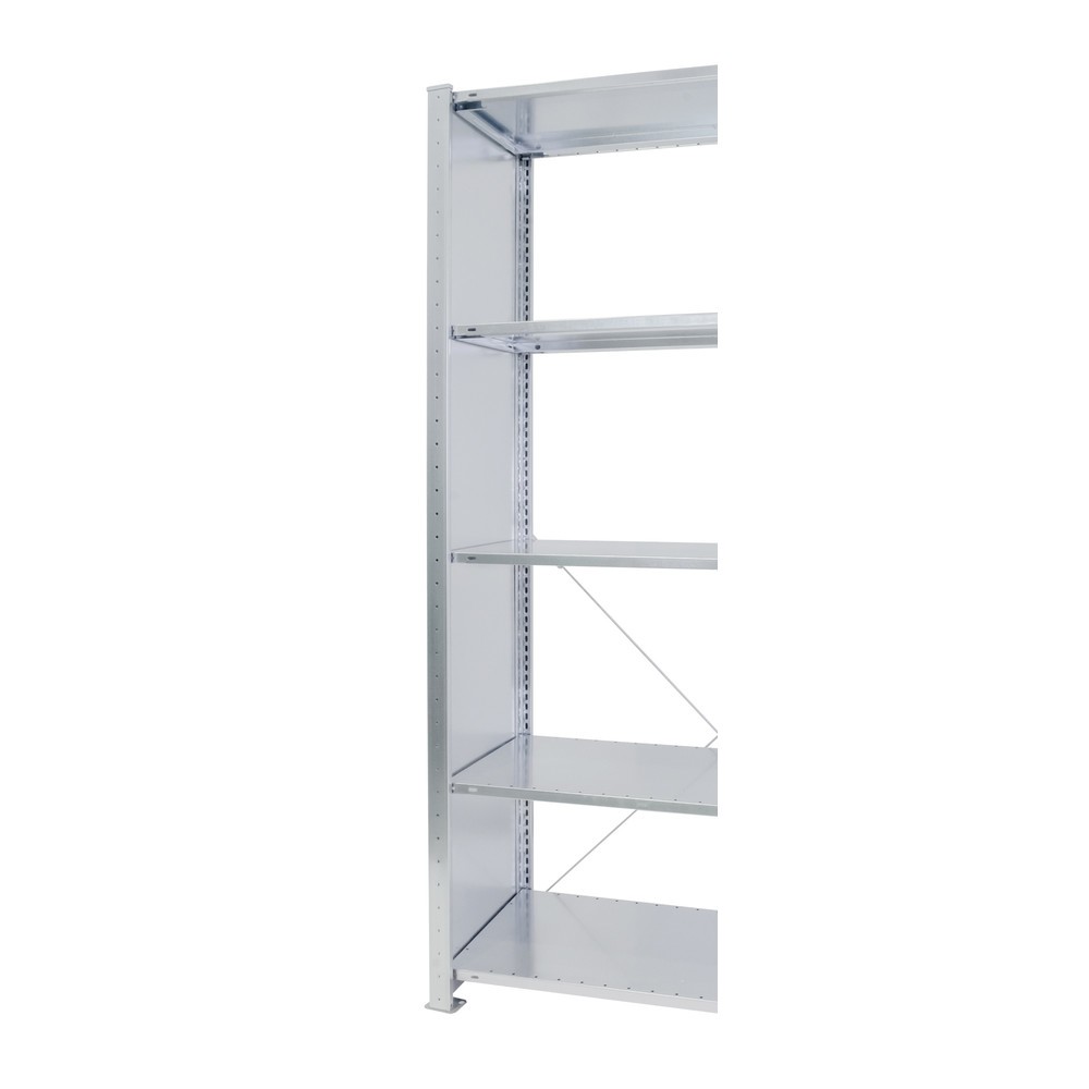 Produktabbildung Nr. 2: T-Profil-Vollblechrahmen MULTIplus für SCHULTE Fachbodenregal, verzinkt, vormontiert, HxT 2.000 x 400 mm