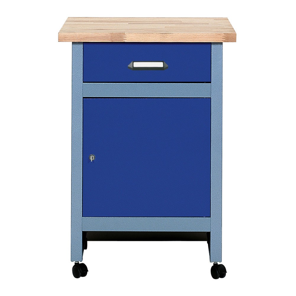 Illustration du produit: Table d’appoint pour établi avec 1 tiroir + 1 porte, lxP 600 x 600 mm, rouge