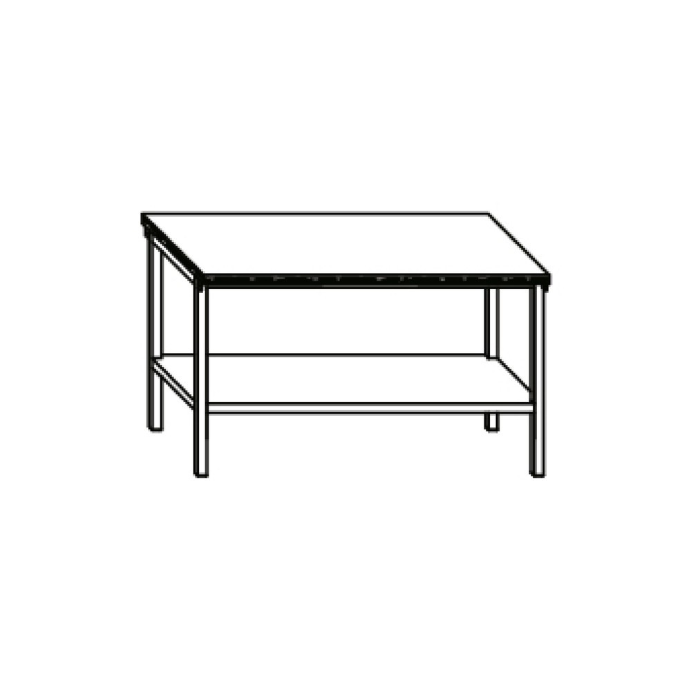 N° de l'image du produit 3 : Table d’établi PAVOY avec tablette, H x l x P 900 x 1 500 x 700 mm, gris anthracite
