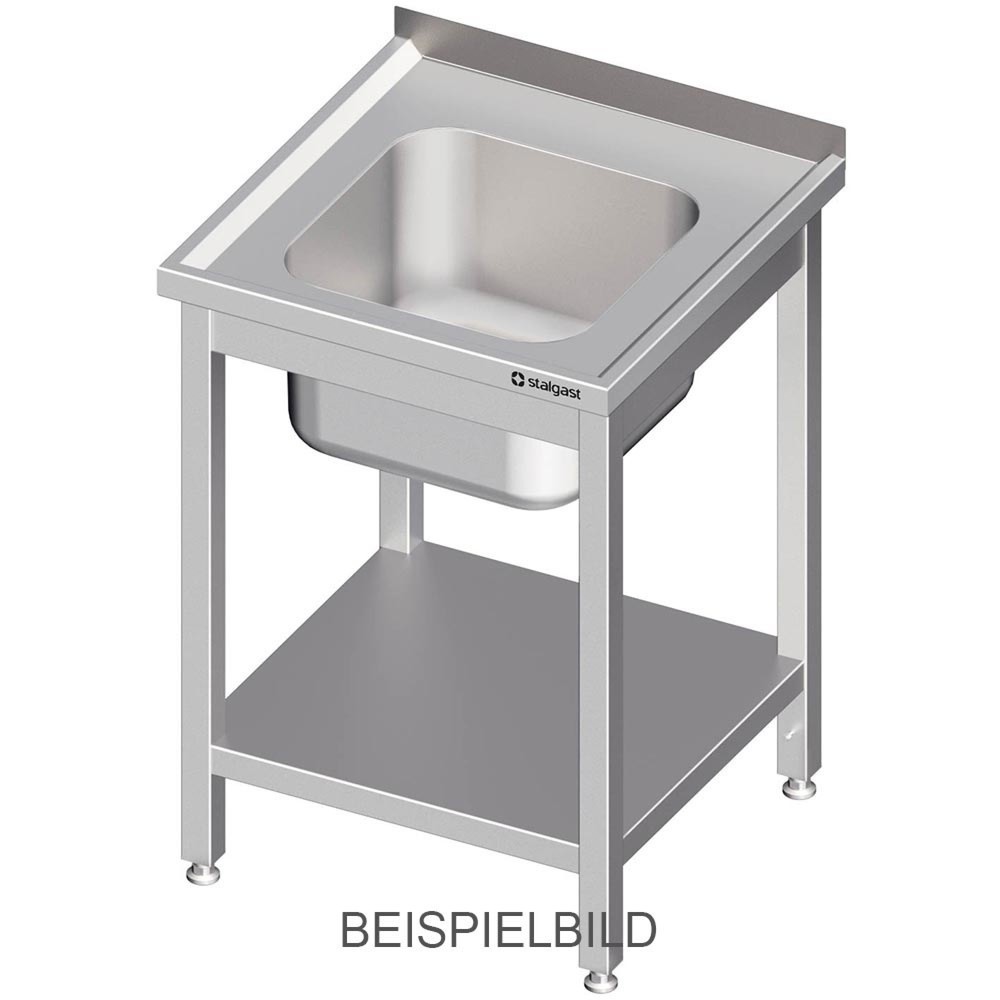 Illustration du produit: Table d’évier Stalgast avec fond 600x600x850 mm, avec un bac avec rebord, soudée