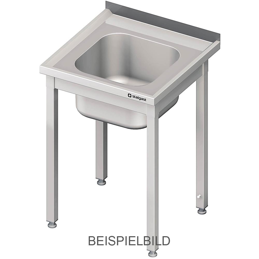 Illustration du produit: Table d’évier Stalgast sans fond 600x600x850, avec un bac avec rebord, soudé