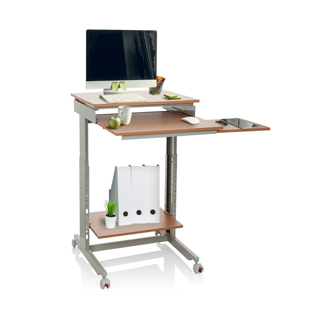 N° de l'image du produit 2 : Table d'ordinateur / bureau hjh OFFICE WORKSTATION, gris / hêtre