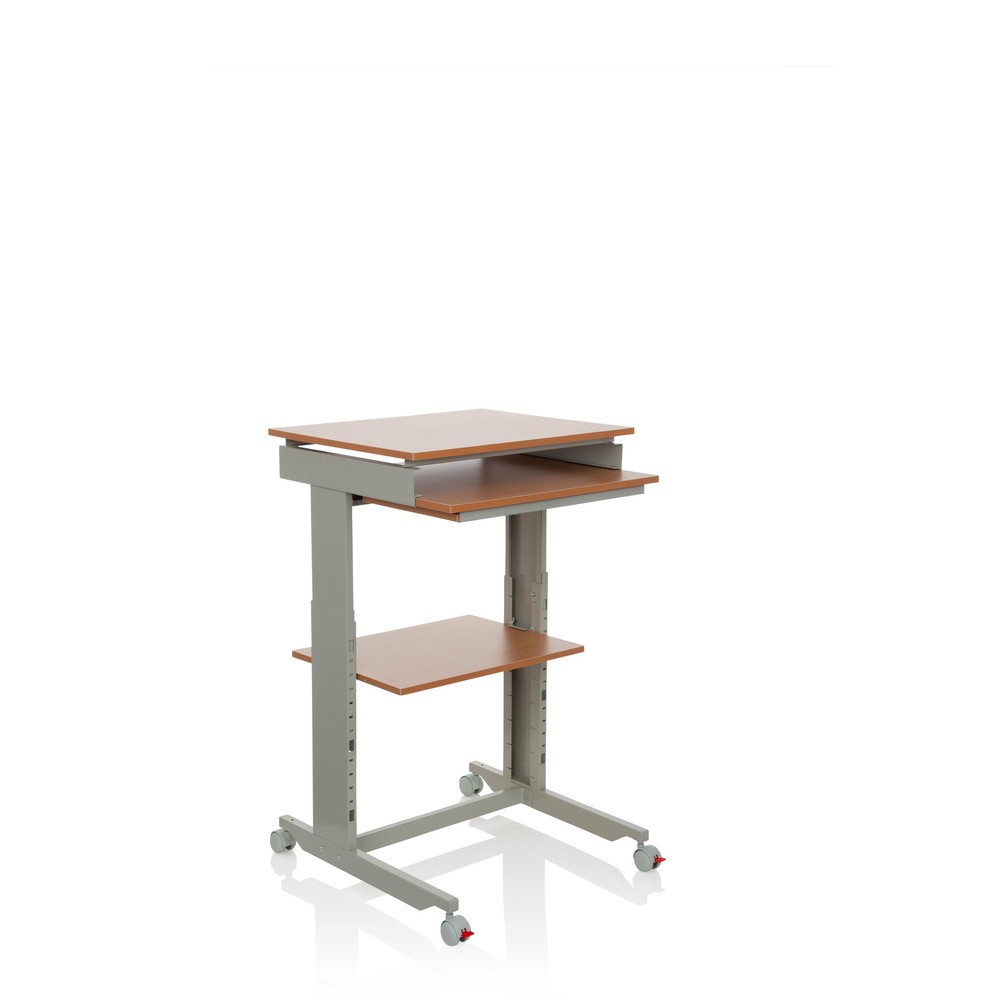 N° de l'image du produit 6 : Table d'ordinateur / bureau hjh OFFICE WORKSTATION, gris / hêtre
