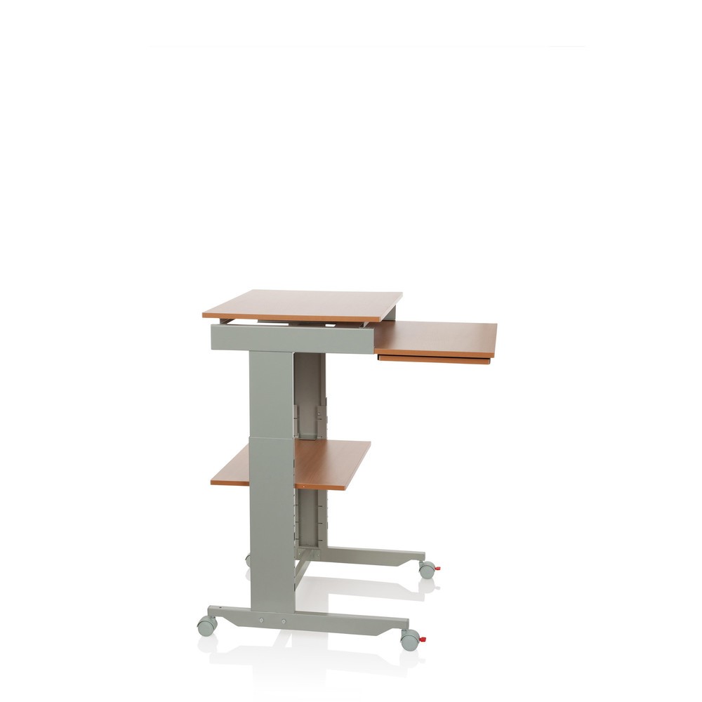 N° de l'image du produit 7 : Table d'ordinateur / bureau hjh OFFICE WORKSTATION, gris / hêtre