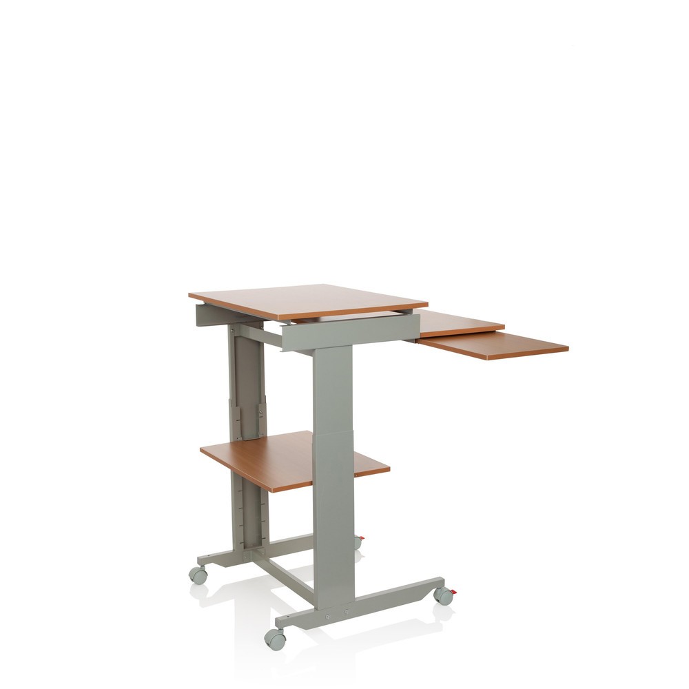 N° de l'image du produit 8 : Table d'ordinateur / bureau hjh OFFICE WORKSTATION, gris / hêtre