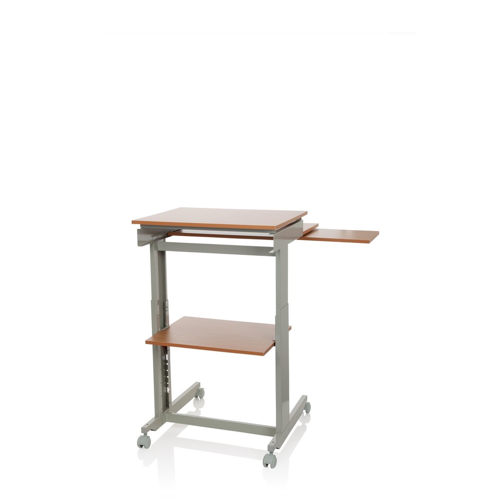 N° de l'image du produit 9 : Table d'ordinateur / bureau hjh OFFICE WORKSTATION, gris / hêtre