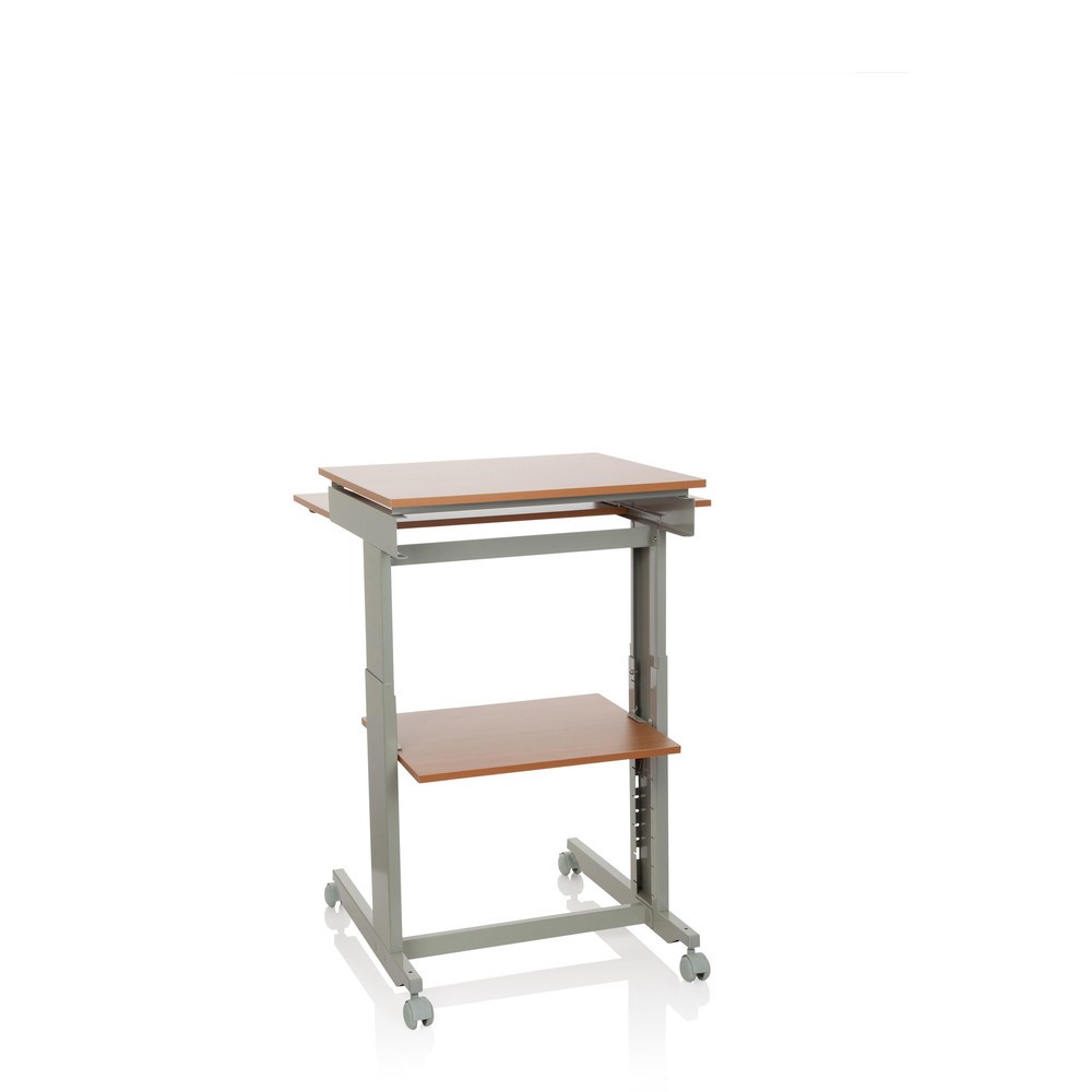 N° de l'image du produit 10 : Table d'ordinateur / bureau hjh OFFICE WORKSTATION, gris / hêtre