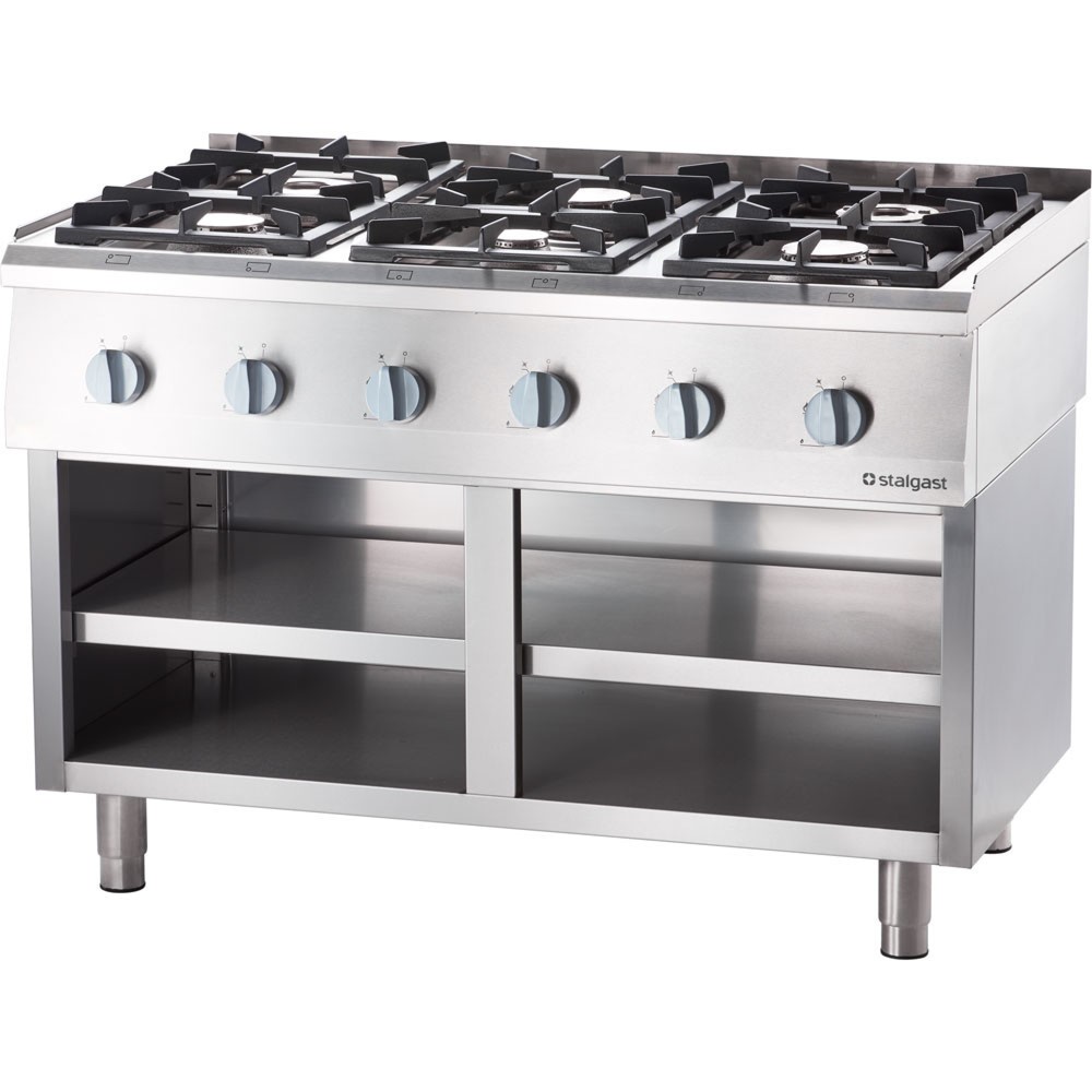 N° de l'image du produit 2 : Table de cuisson gaz Stalgast avec 6 feux (3,5 + 3x5 + 2x7) à poser, Série 700ND