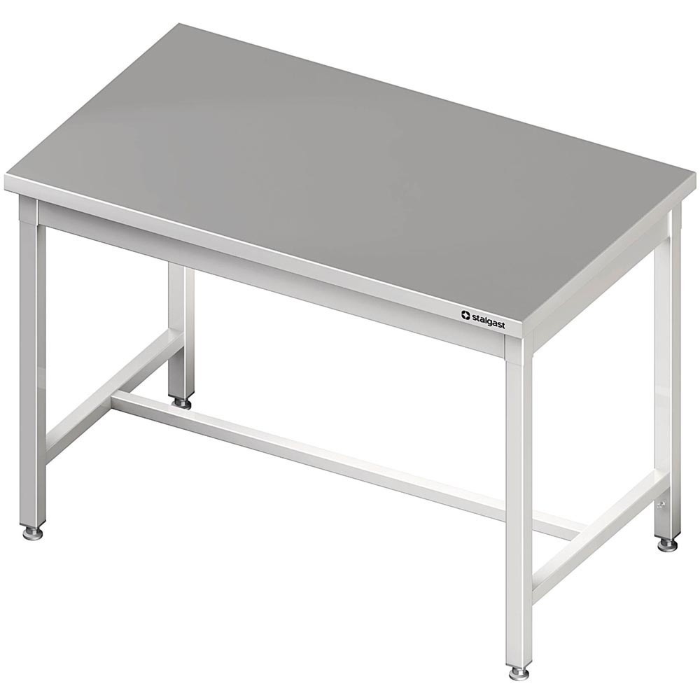 Illustration du produit: Table de travail centrale Stalgast avec montant central, 800x700x850, sans rebord, soudée