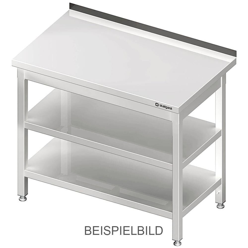 Illustration du produit: Table de travail Stalgast avec fond de base et plateau intermédiaire, 400 x 600 x 850 mm, sans rebord, soudée