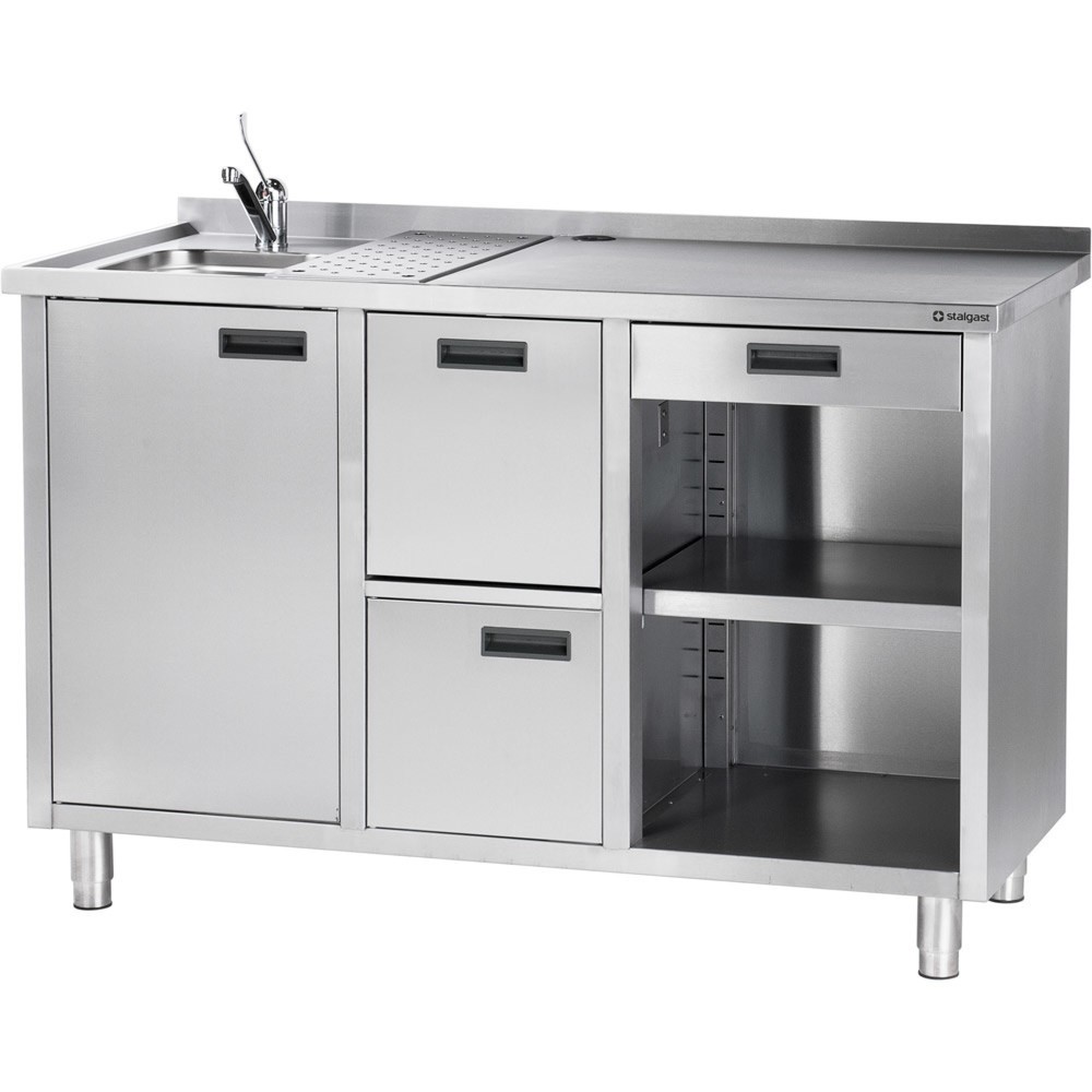 Illustration du produit: Table de travail Stalgast pour machine à café, avec rebord, 1500 x 700 x 1 000 mm (L x P x H)