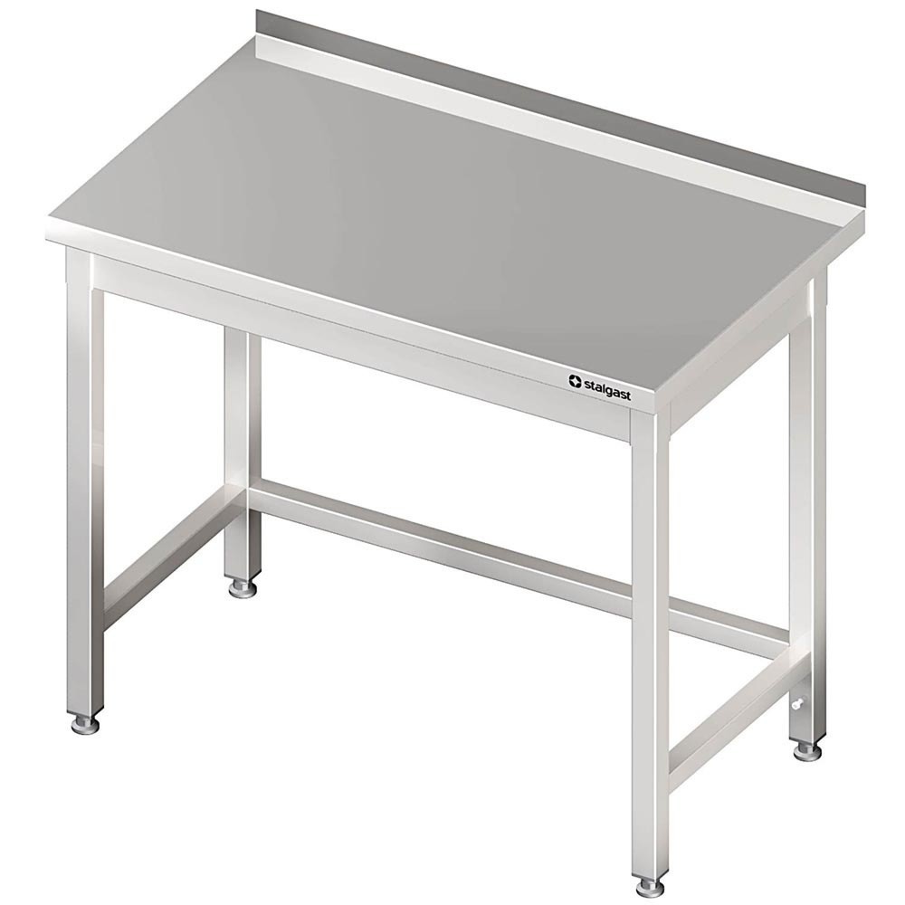 Illustration du produit: Table de travail Stalgast sans fond, 400 x 600 x 850 mm, avec traverse, avec rebord, soudée