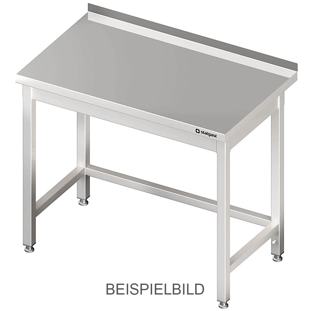 Illustration du produit: Table de travail Stalgast sans fond, 400 x 600 x 850 mm, avec traverse, sans rebord, soudée