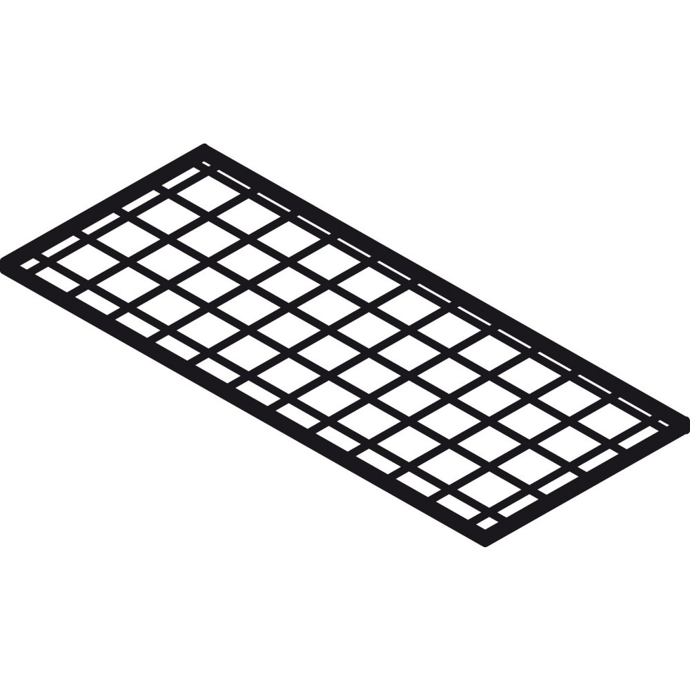 Illustration du produit: Tablette de rayonnage en caillebotis grille, l 1 200 x P 500 mm galvanisée
