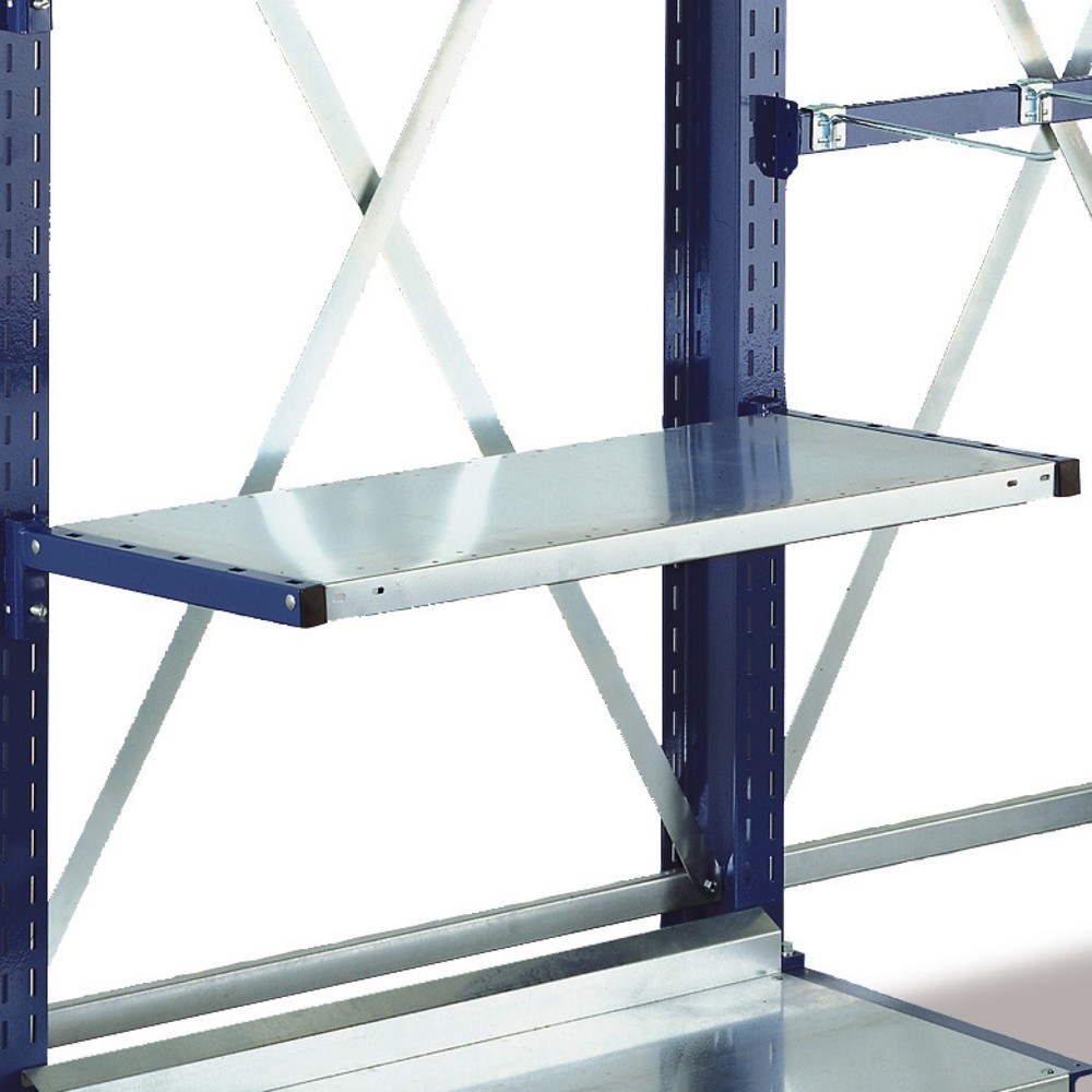 Illustration du produit: Tablette, galvanisé, pour rayonnage Cantilever META, profondeur 500 mm, TK 100 kg