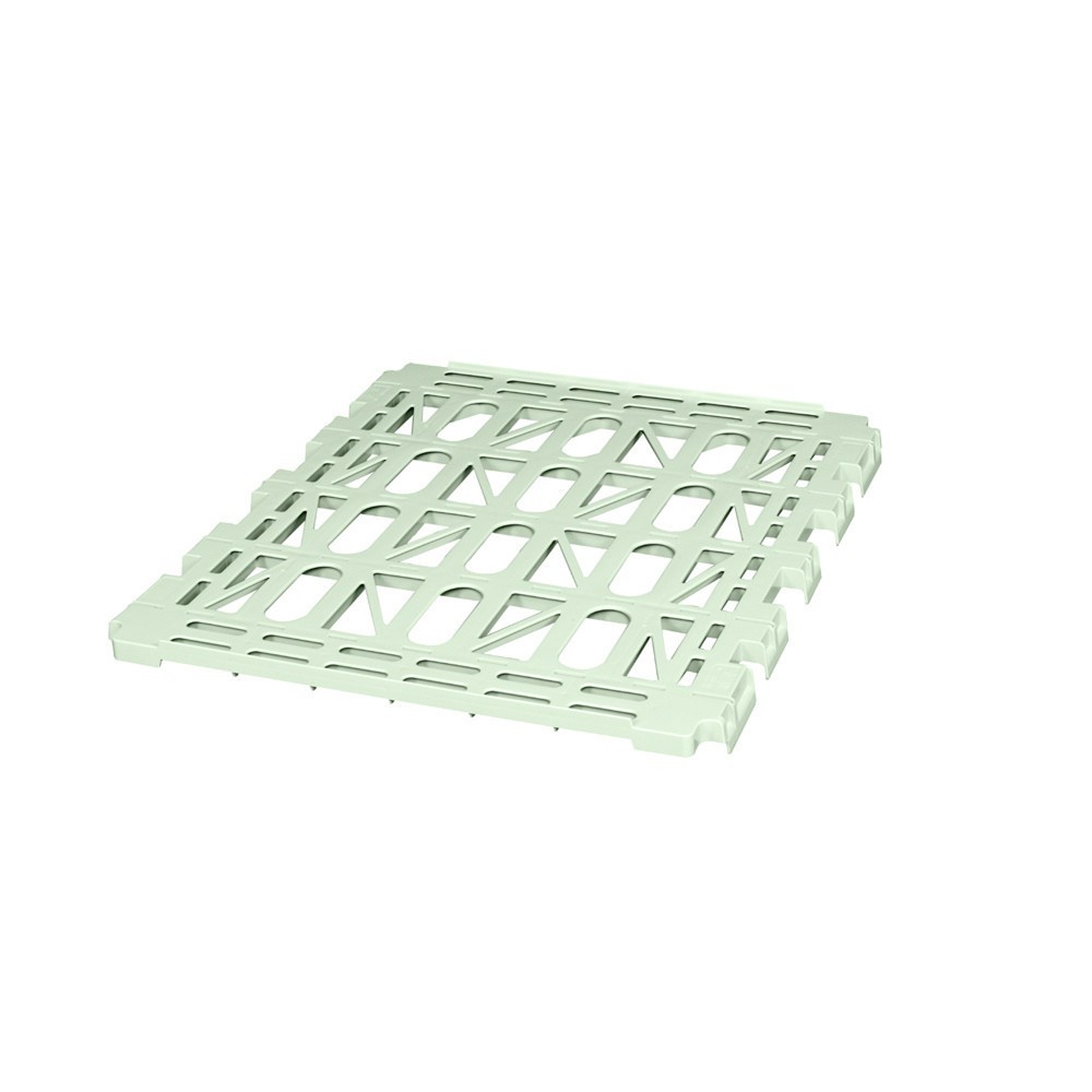 N° de l'image du produit 2 : Tablette intermédiaire en HDPE pour conteneur à roulettes Classic à 3 côtés, l x P 710 x 760 mm, gris silex
