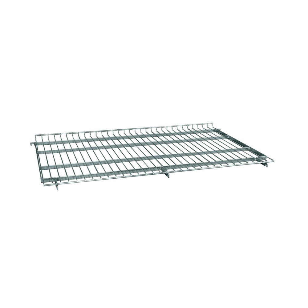 Illustration du produit: Tablette intermédiaire pour conteneur à roulettes en acier aux dimensions Euro, 20 mm de rebord à l’avant, l x P 600 x 600 mm