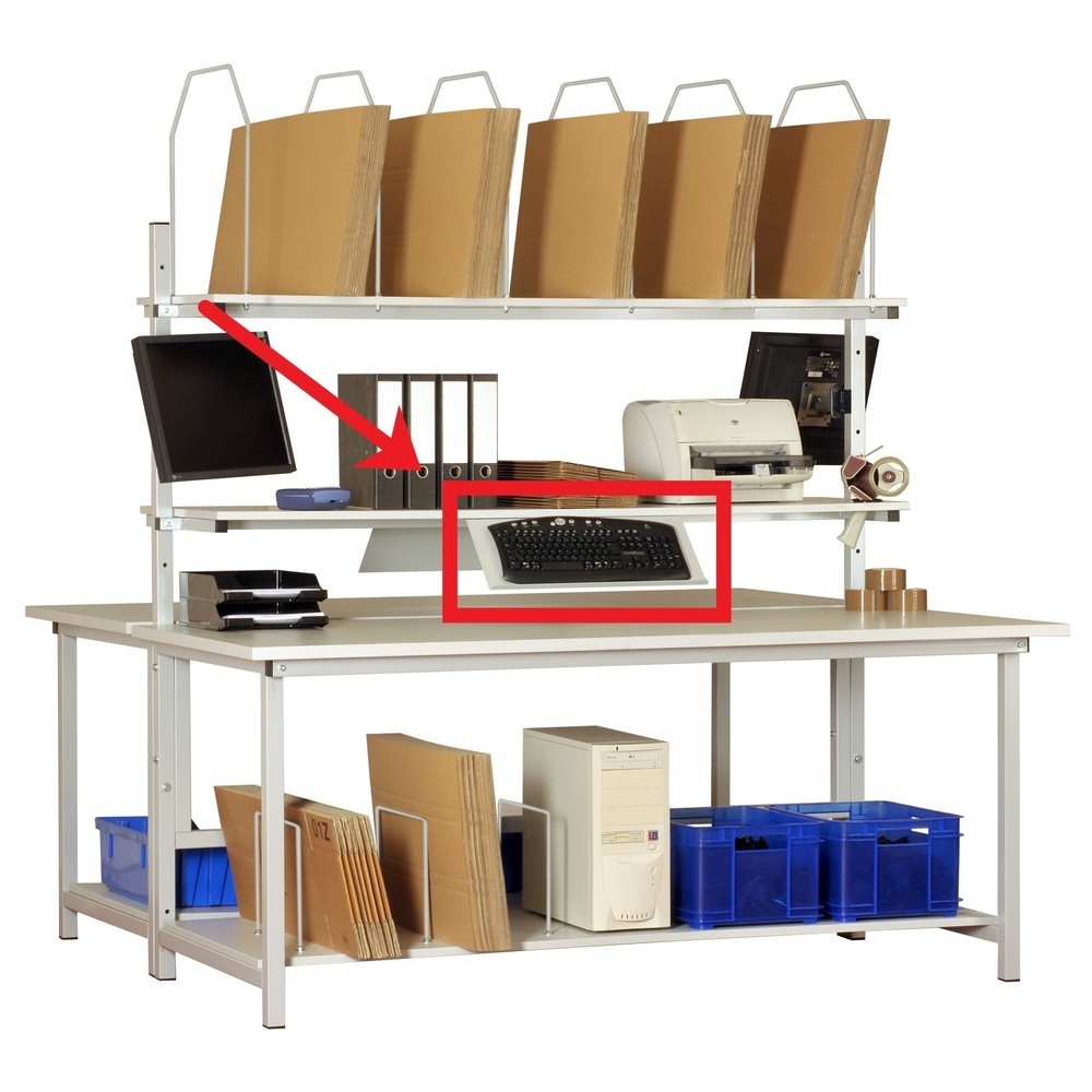 Illustration du produit: Tablette pour clavier pour table d’emballage, l x P 300 x 150 mm