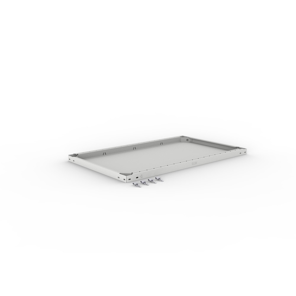 N° de l'image du produit 2 : Tablette pour rayonnage à tablettes META système enfichable, FL, 150 kg, gris clair, l x P 1 000 x 600 mm
