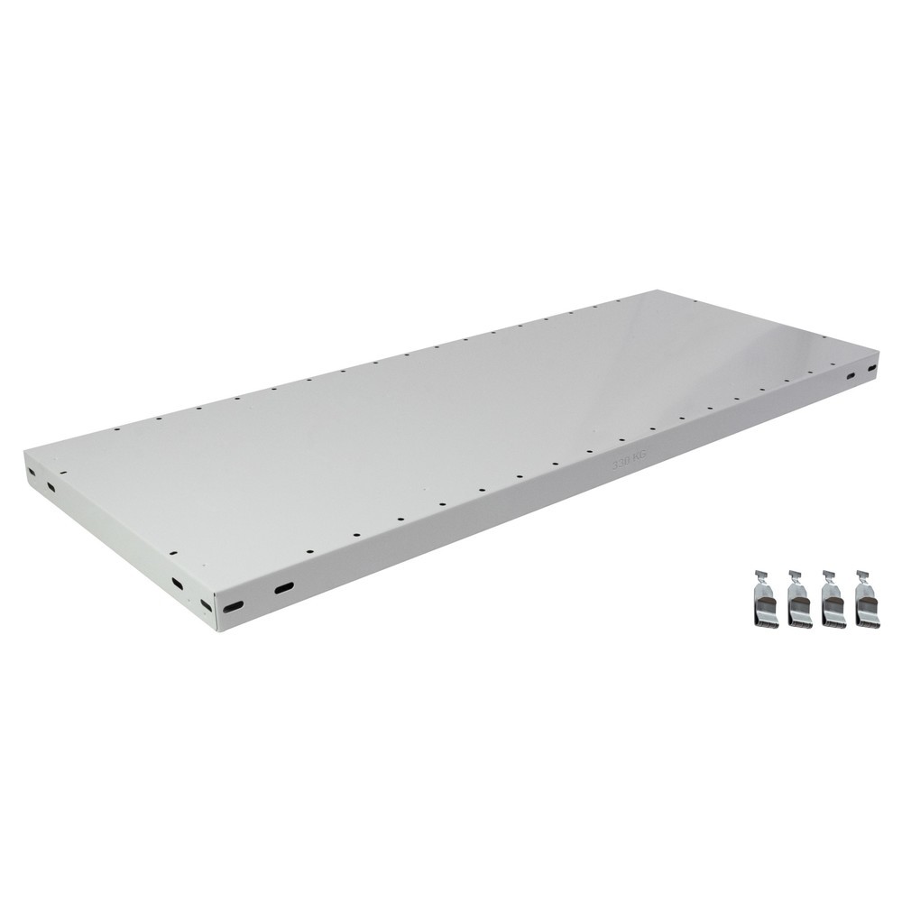 Illustration du produit: Tablette MULTIplus330 pour rayonnage à tablettes SCHULTE, charge par tablette 330 kg, gris clair, larg. x prof. 1 000 x 400 mm
