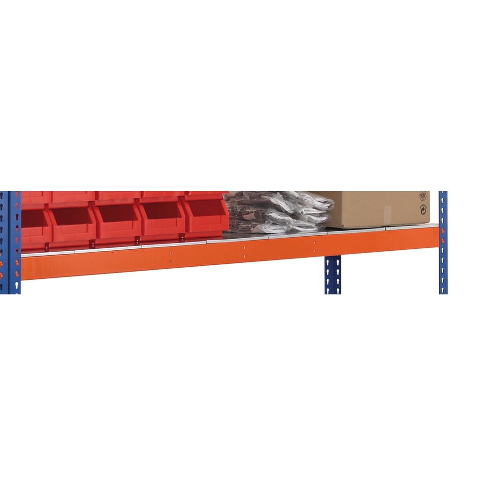 N° de l'image du produit 2 : Tablette pour rayonnage grande portée SCHULTE avec panneaux en acier, l x P 1 536 x 469 mm, orange
