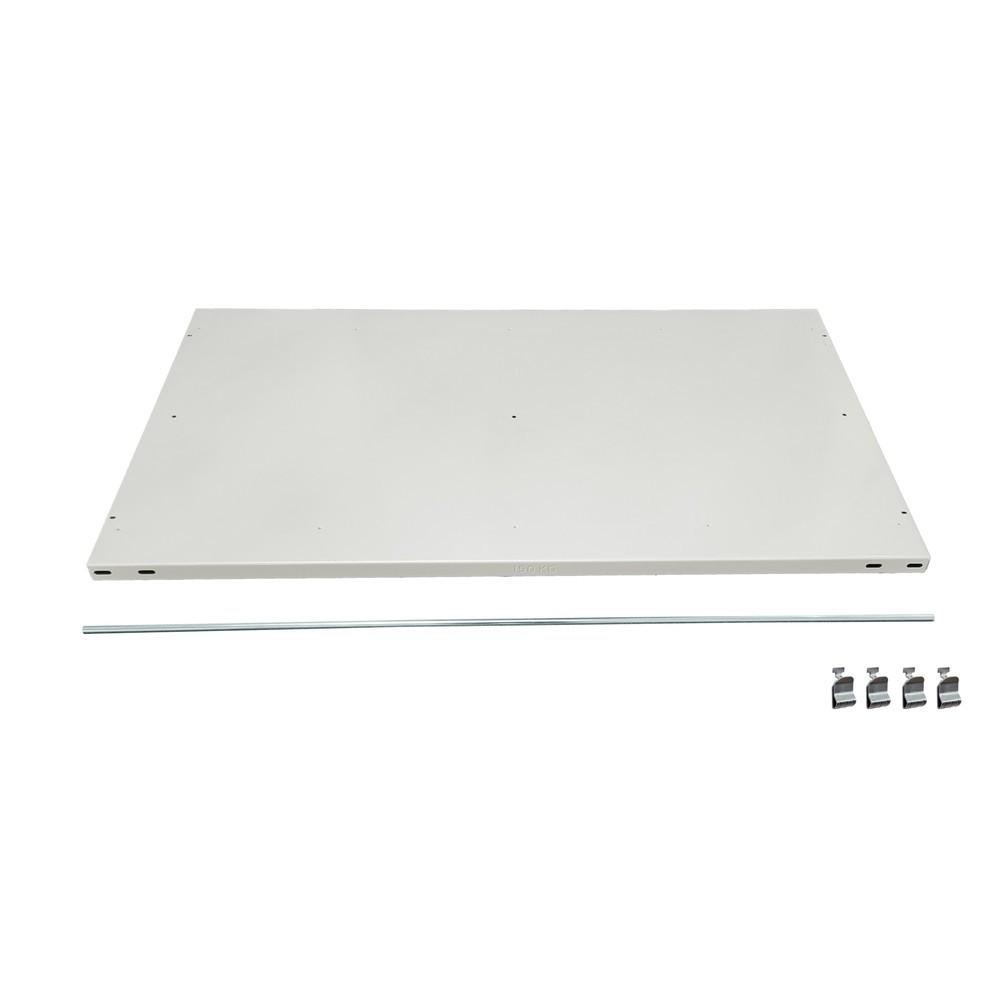 Illustration du produit: Tablette supplémentaire pour étagère à dossiers SCHULTE en noir, avec butées finales, l x P 1 300 x 600 mm