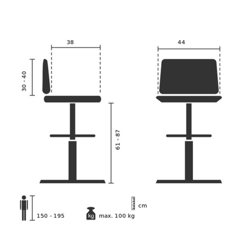 N° de l'image du produit 11 : Tabouret / siège de travail ergonomique hjh OFFICE TOP WORK 24 I mousse rigide, noir