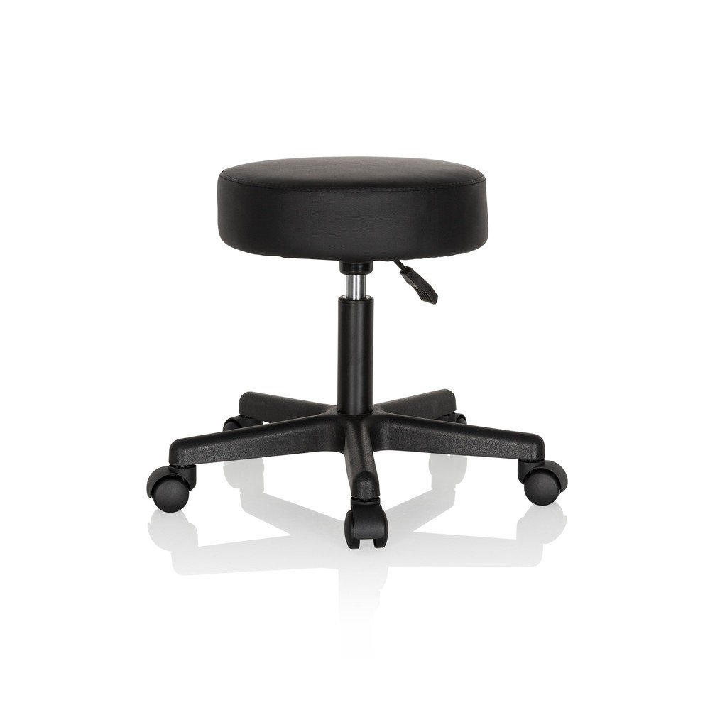 N° de l'image du produit 2 : Tabouret ergonomique / tabouret pivotant hjh OFFICE OPERATOR I similicuir, noir