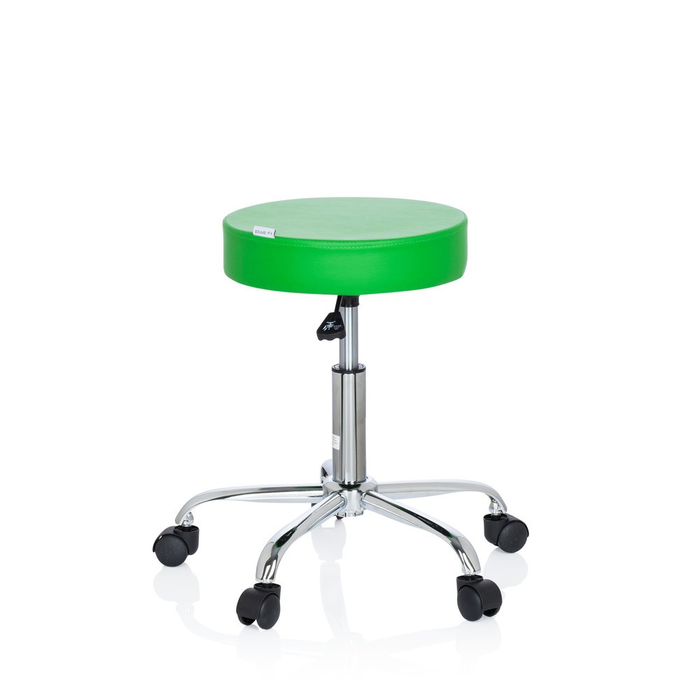 N° de l'image du produit 3 : Tabouret ergonomique / tabouret pivotant hjh OFFICE OPERATOR II similicuir, vert