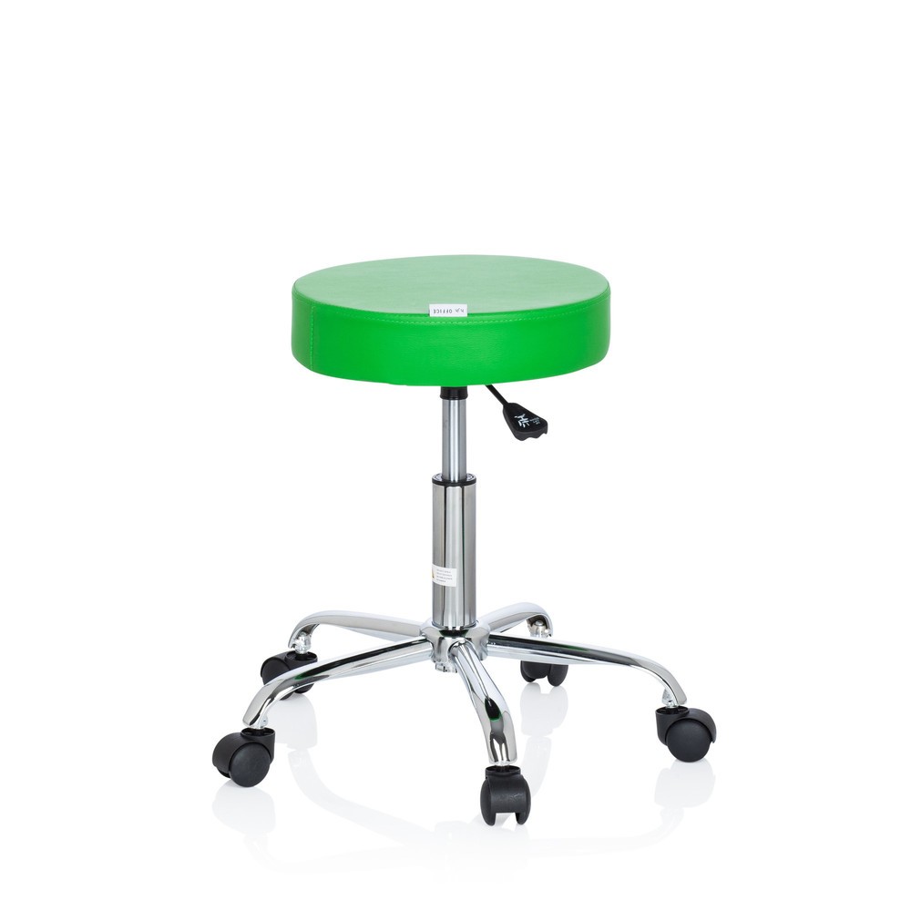 N° de l'image du produit 4 : Tabouret ergonomique / tabouret pivotant hjh OFFICE OPERATOR II similicuir, vert