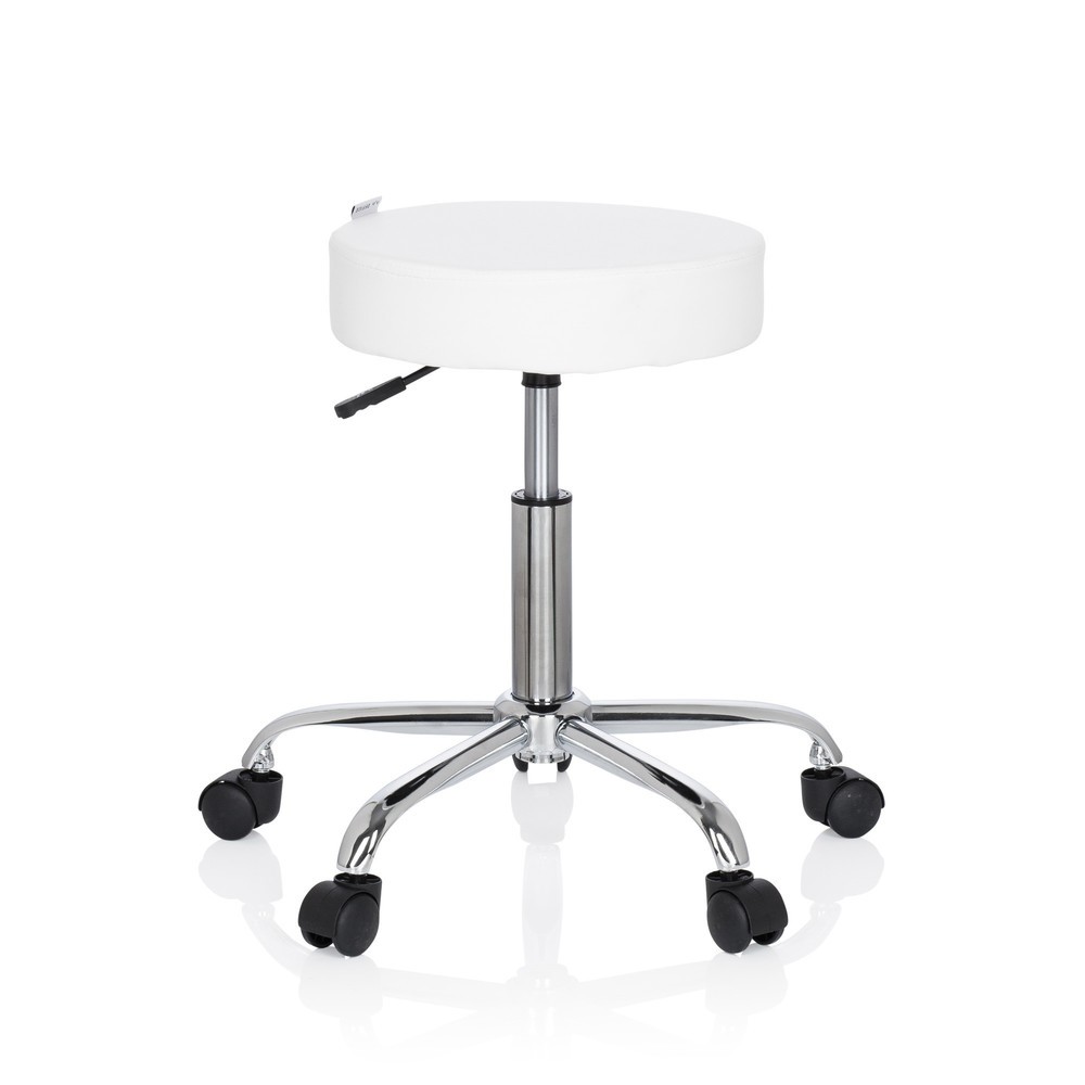 Illustration du produit: Tabouret ergonomique / tabouret pivotant hjh OFFICE OPERATOR II similicuir, blanc