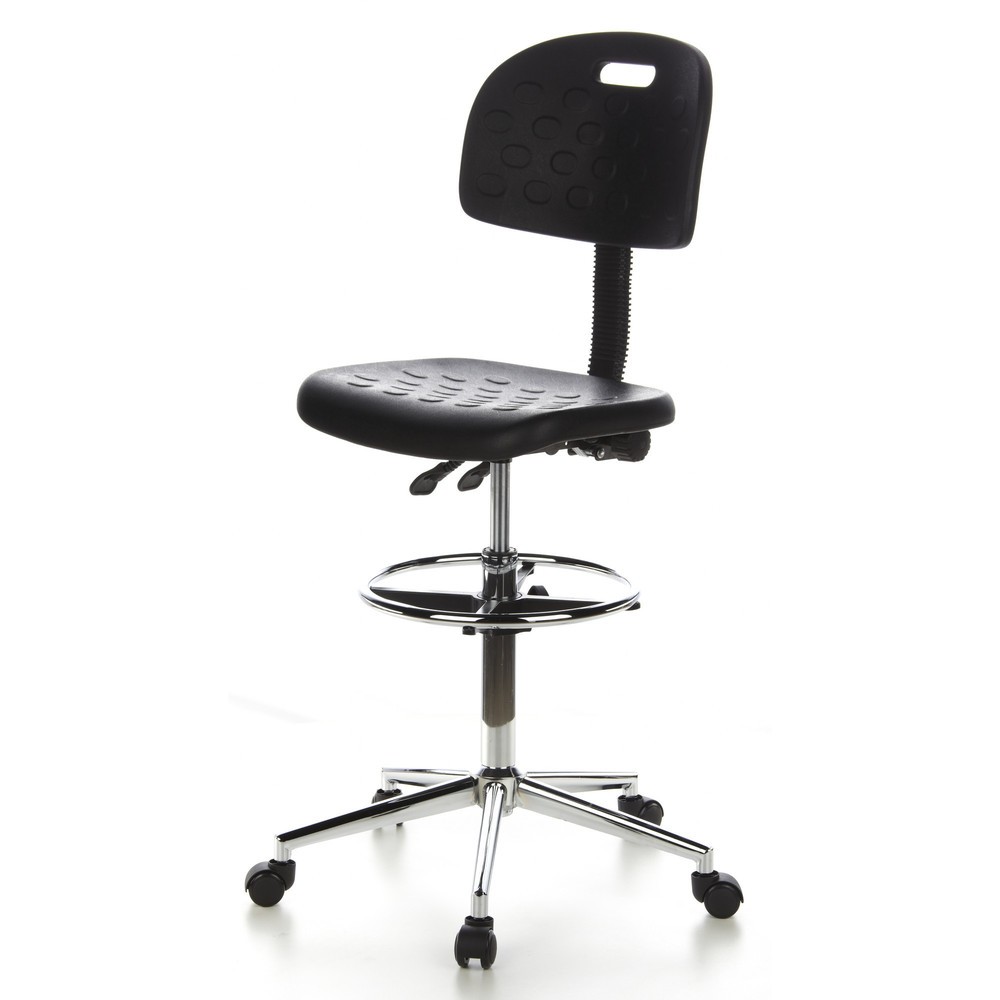 N° de l'image du produit 9 : Tabouret / tabouret pivotant hjh OFFICE TOP WORK 23 similicuir, noir