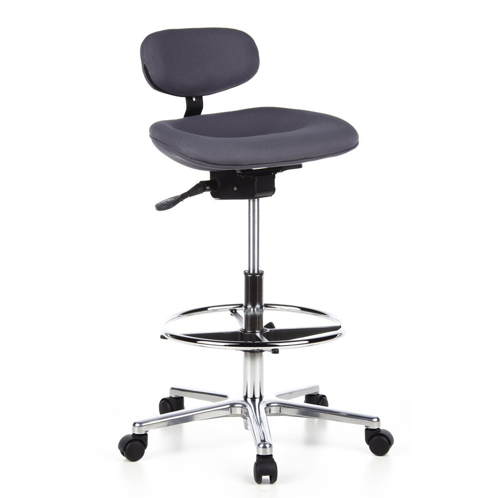 N° de l'image du produit 4 : Tabouret / tabouret pivotant hjh OFFICE WORK MF tissu, anthracite