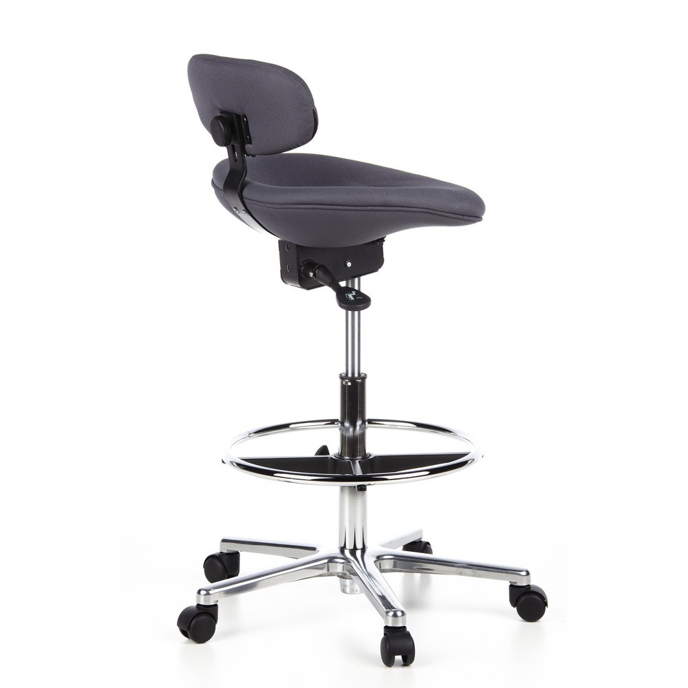 N° de l'image du produit 6 : Tabouret / tabouret pivotant hjh OFFICE WORK MF tissu, anthracite