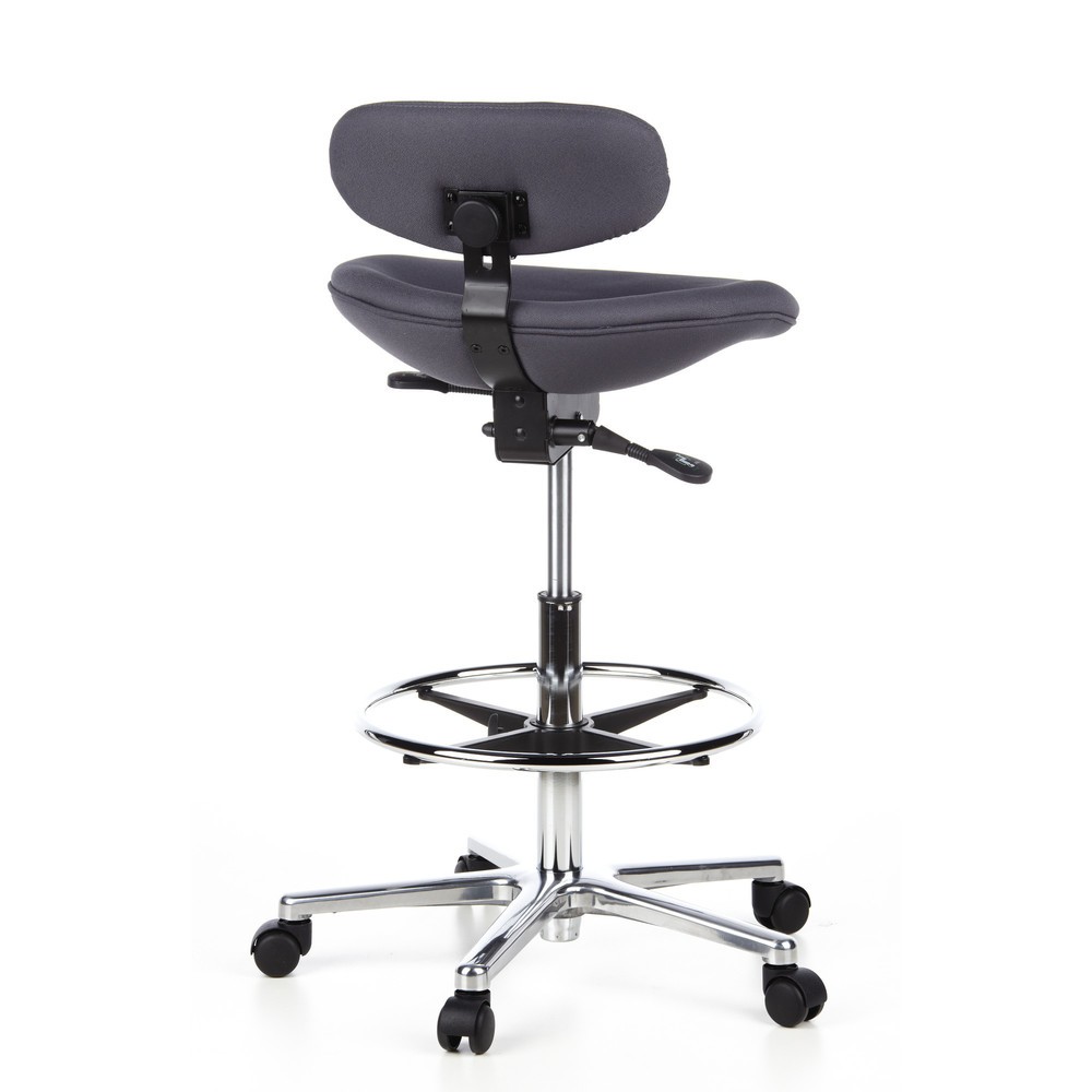 N° de l'image du produit 7 : Tabouret / tabouret pivotant hjh OFFICE WORK MF tissu, anthracite