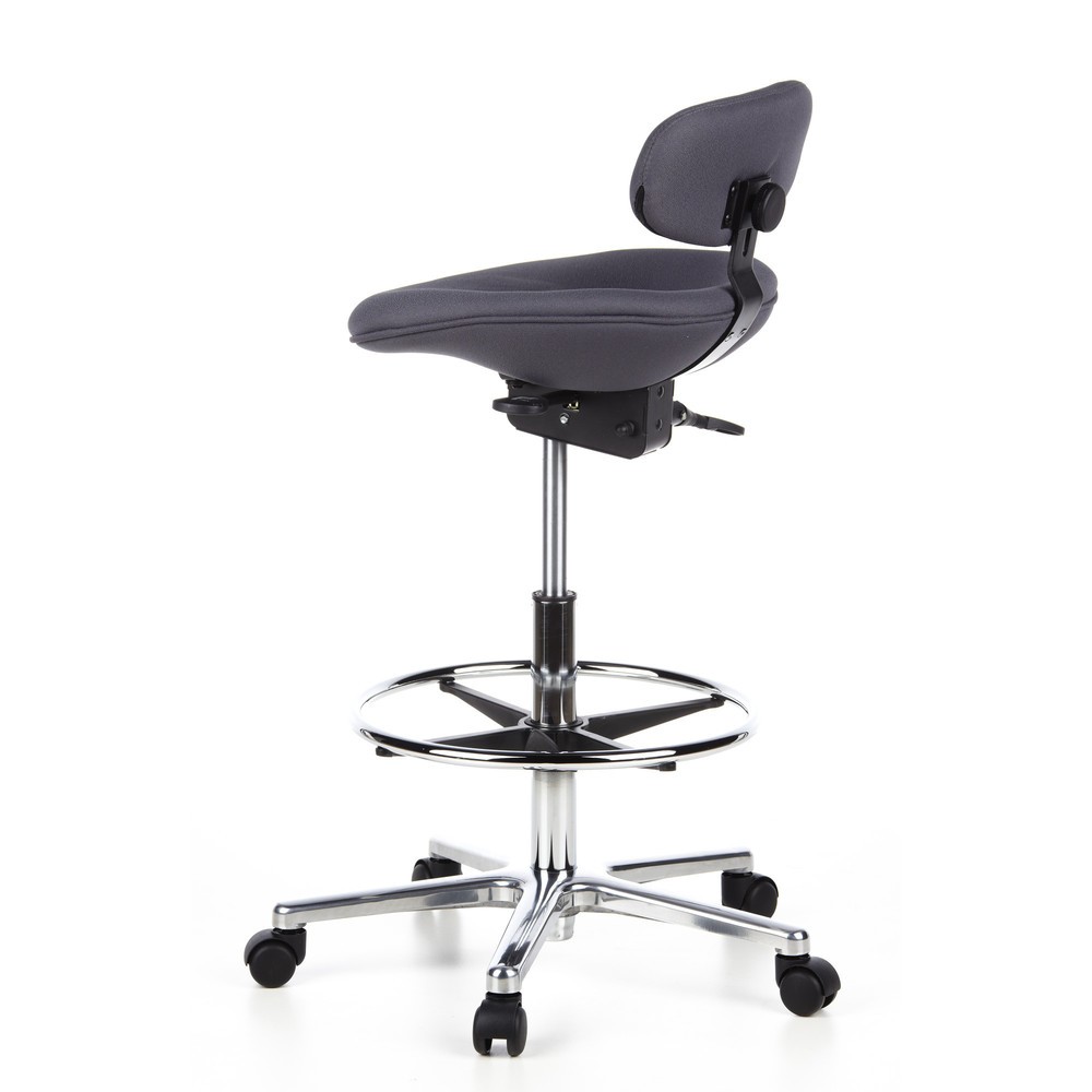 N° de l'image du produit 9 : Tabouret / tabouret pivotant hjh OFFICE WORK MF tissu, anthracite