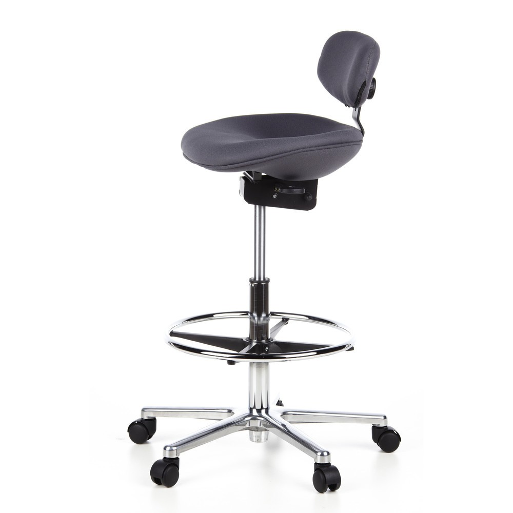 N° de l'image du produit 10 : Tabouret / tabouret pivotant hjh OFFICE WORK MF tissu, anthracite
