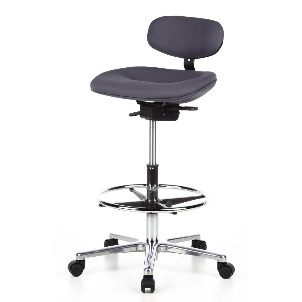 N° de l'image du produit 11 : Tabouret / tabouret pivotant hjh OFFICE WORK MF tissu, anthracite