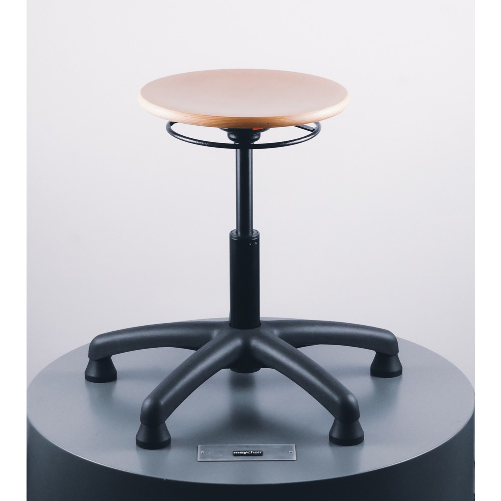 N° de l'image du produit 2 : Tabouret Universal Plus, assise en hêtre, hauteur d’assise 390-520 mm, base plastique, patins