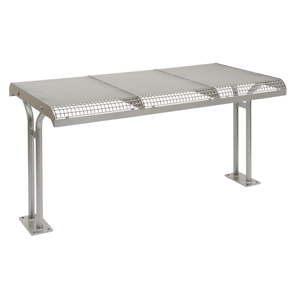 Product afbeelding: Tafel van draadgaas Ergolax, hxbxd 780 x 1.470 x 780 mm, met flensbevestiging, robijnrood